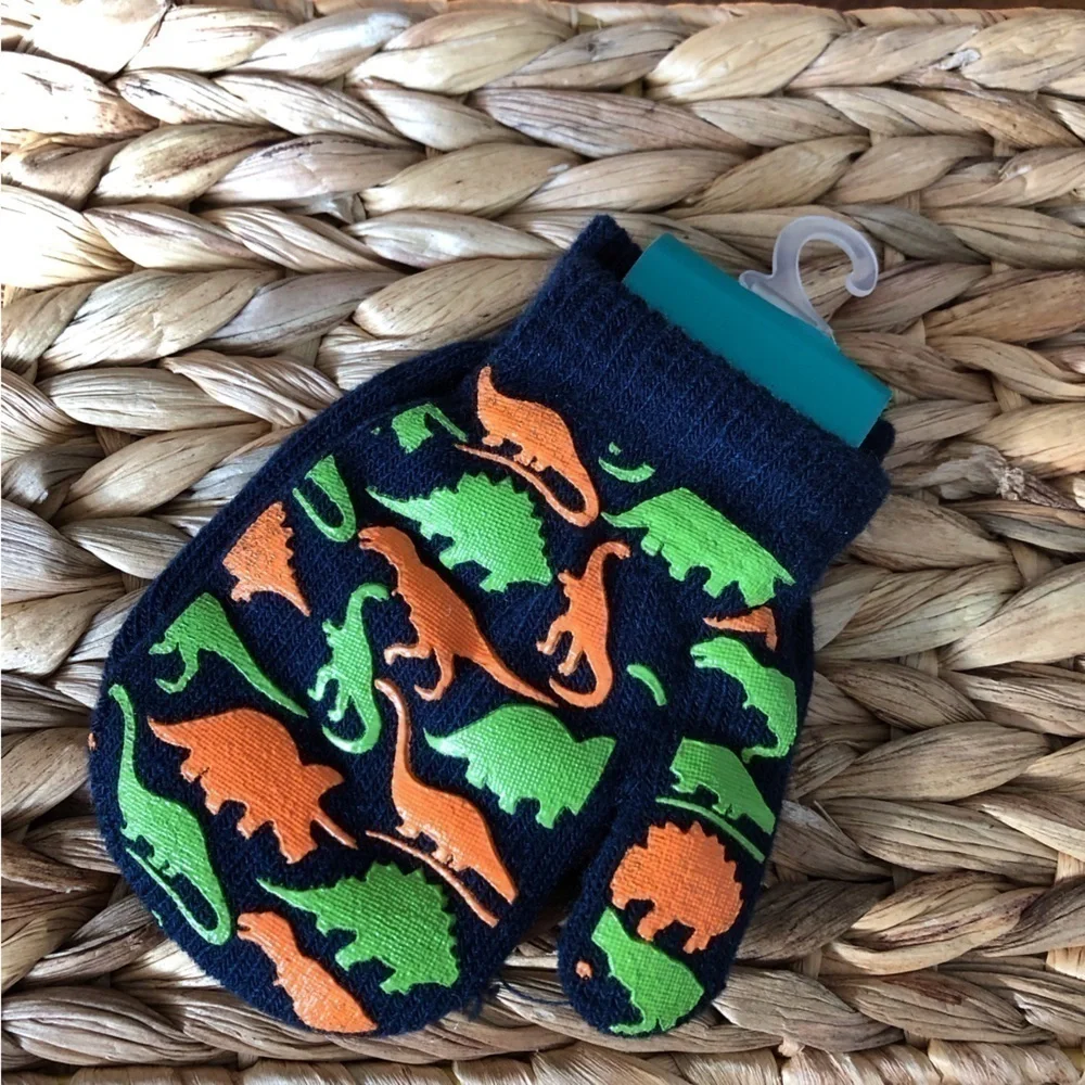 Dinosaur toddler mittens
